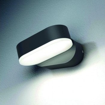 LED sieninis šviestuvas, juodas, pasukamas, 6W, šilta balta šviesa