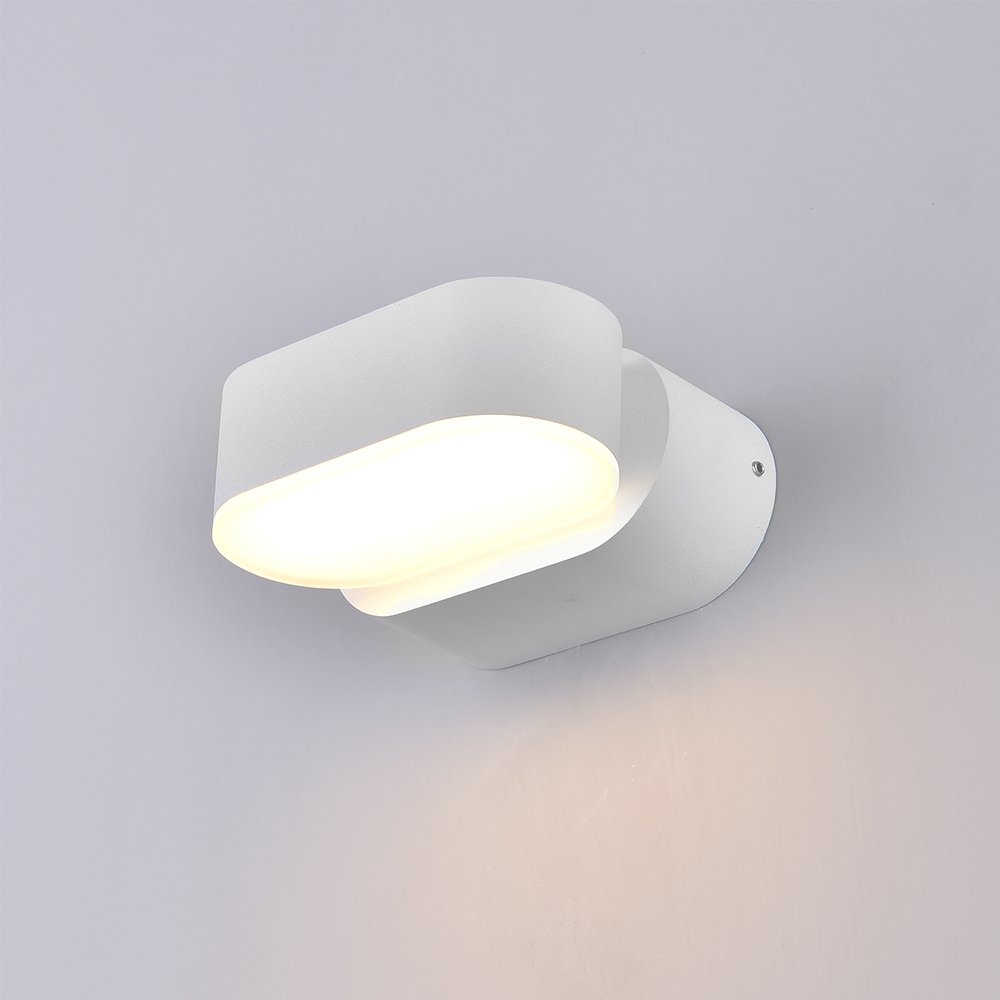 LED sieninis šviestuvas, baltas, pasukamas, 6W, neutrali balta šviesa