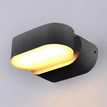 LED sieninis šviestuvas, juodas, pasukamas, 6W, neutrali balta šviesa