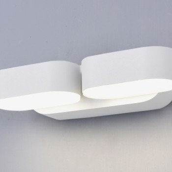LED sieninis šviestuvas, baltas, pasukamas, 12W, šilta balta šviesa