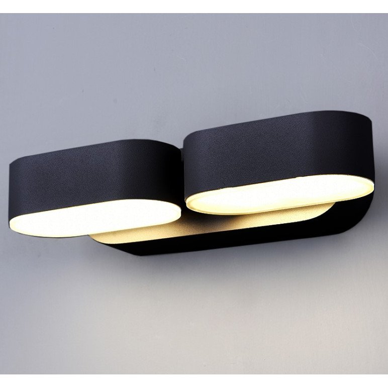 LED sieninis šviestuvas, juodas, pasukamas, 12W, neutrali balta šviesa LED sieninis šviestuvas, juodas, pasukamas, 12W, neutrali balta šviesa