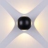 LED sieninis šviestuvas, juodas, apvalus, 4 LEDai, 4W, neutrali balta šviesa