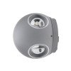 LED sieninis šviestuvas, pilkas, apvalus, 4 LEDai, 4W, neutrali balta šviesa