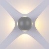 LED sieninis šviestuvas, pilkas, apvalus, 4 LEDai, 4W, neutrali balta šviesa