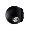 LED sieninis šviestuvas, juodas, apvalus, 6W, šilta balta šviesa