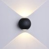 LED sieninis šviestuvas, juodas, apvalus, 6W, šilta balta šviesa