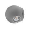 LED sieninis šviestuvas, pilkas, apvalus, 6W, šilta balta šviesa