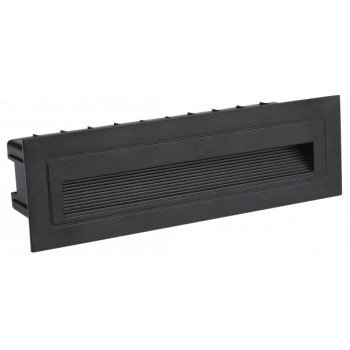 LED laiptų šviestuvas, stačiakampis, juodas, 6W, neutrali balta šviesa