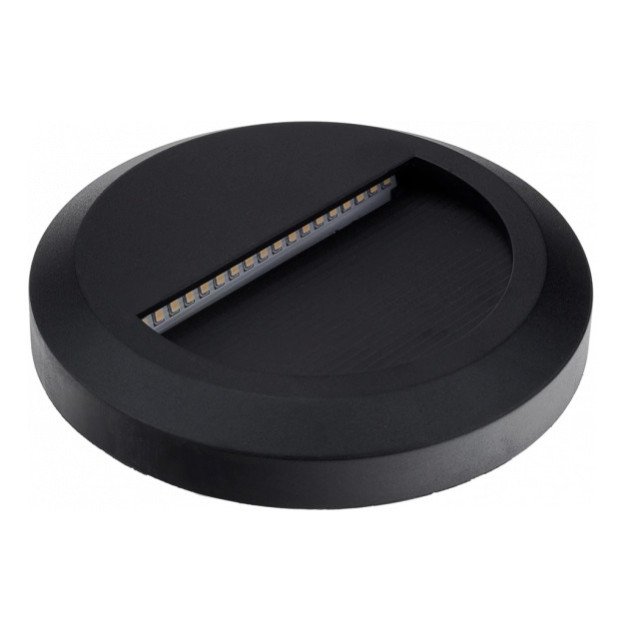 LED laiptų šviestuvas, apvalus, juodas, 2W, neutrali balta šviesa LED laiptų šviestuvas, apvalus, juodas, 2W, neutrali balta šviesa