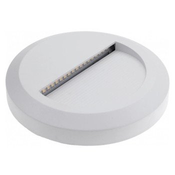 LED laiptų šviestuvas, apvalus, baltas, 2W, neutrali balta šviesa