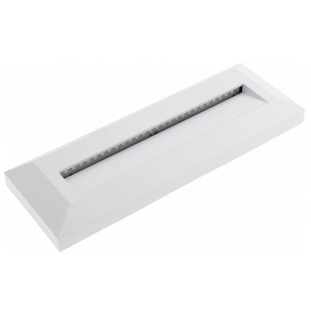 LED laiptų šviestuvas, stačiakampis, baltas, 3W, neutrali balta šviesa