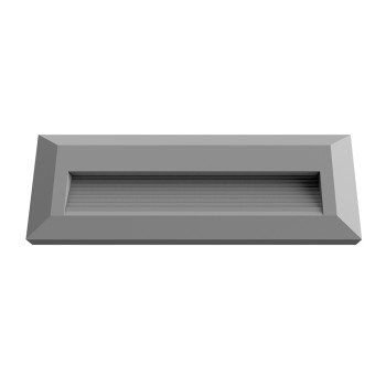 LED laiptų šviestuvas, stačiakampis, pilkas, 3W, šilta balta šviesa