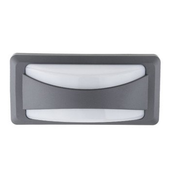 LED sieninis šviestuvas, pilkas, 12W, šilta balta šviesa