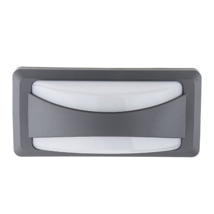 LED sieninis šviestuvas, pilkas, 12W, šilta balta šviesa