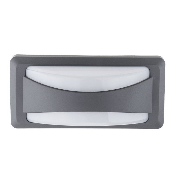 LED sieninis šviestuvas, pilkas, 12W, neutrali balta šviesa