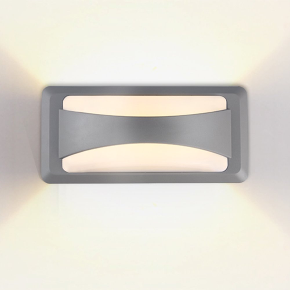 LED sieninis šviestuvas, pilkas, 12W, neutrali balta šviesa
