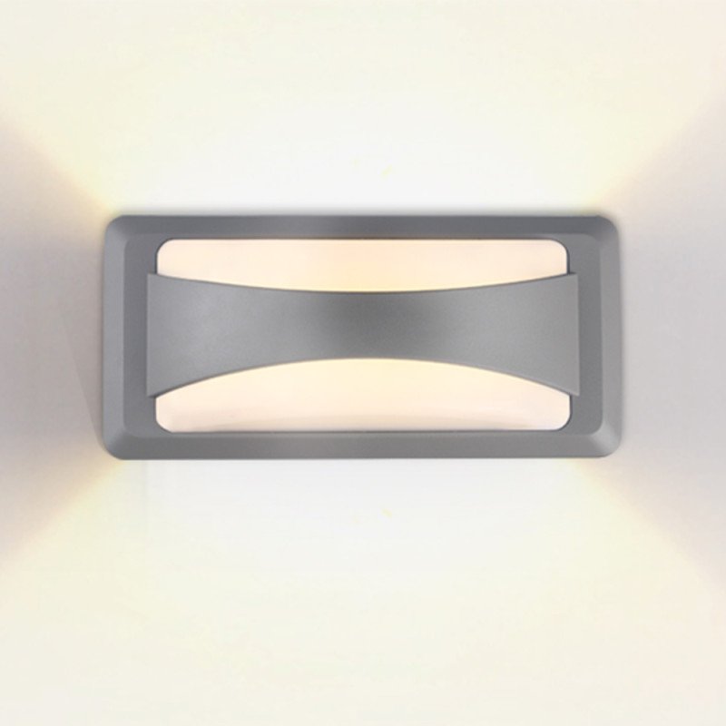 LED sieninis šviestuvas, pilkas, 12W, neutrali balta šviesa
