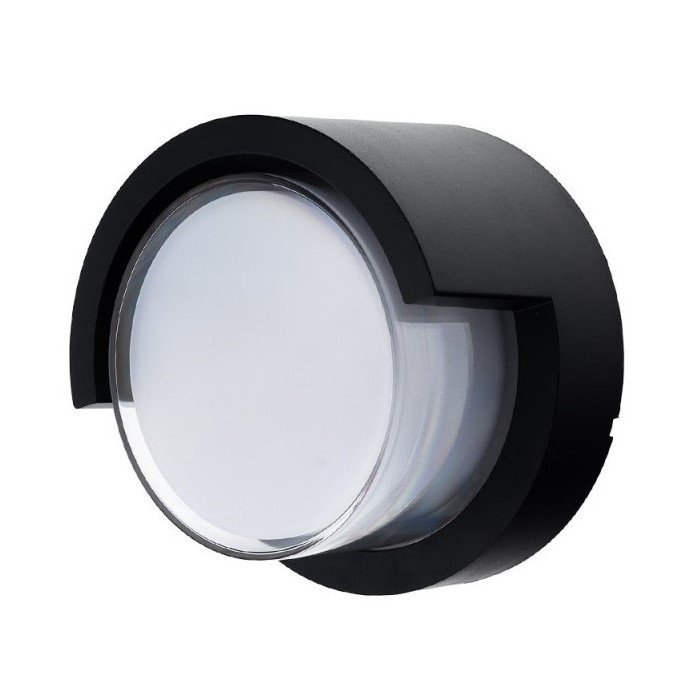 LED sieninis šviestuvas, juodas, apvalus, 15W, neutrali balta šviesa