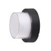 LED sieninis šviestuvas, juodas, apvalus, 15W, šilta balta šviesa