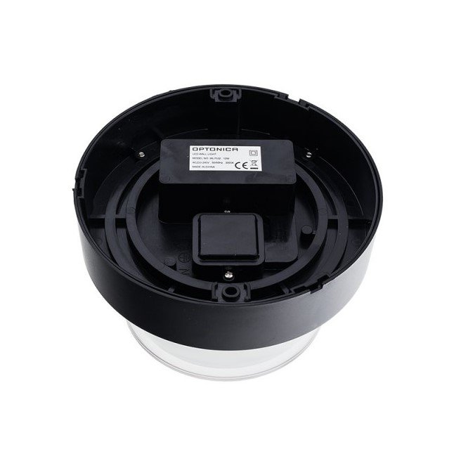 LED sieninis šviestuvas, juodas, apvalus, 15W, 145°, neutrali balta šviesa