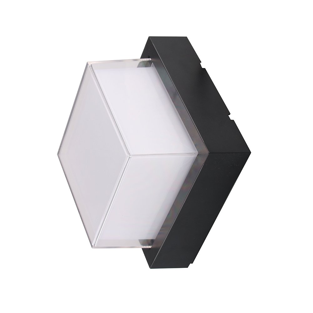 LED sieninis šviestuvas, juodas, kvadratinis, 15W, 145°, šilta balta šviesa LED sieninis šviestuvas, juodas, kvadratinis, 15W, 145°, šilta balta šviesa