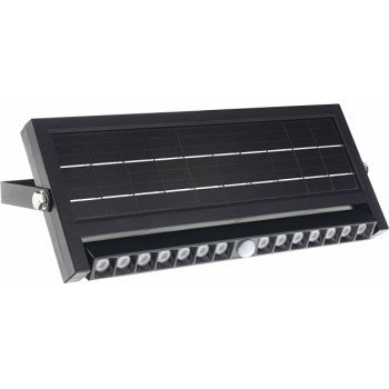 LED saulės sieninis šviestuvas, multifunkcinis, juodas, 5W, šalta balta šviesa
