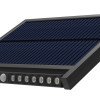 LED saulės sieninis šviestuvas, multifunkcinis, juodas, 12.5W, RGB spalvos