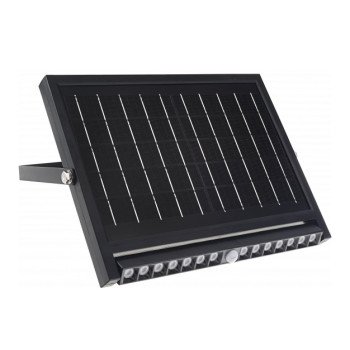 LED saulės sieninis šviestuvas, multifunkcinis, juodas, 12.5W, RGB spalvos