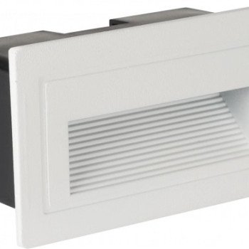 LED laiptų šviestuvas, stačiakampis, baltas, 3W, šilta balta šviesa