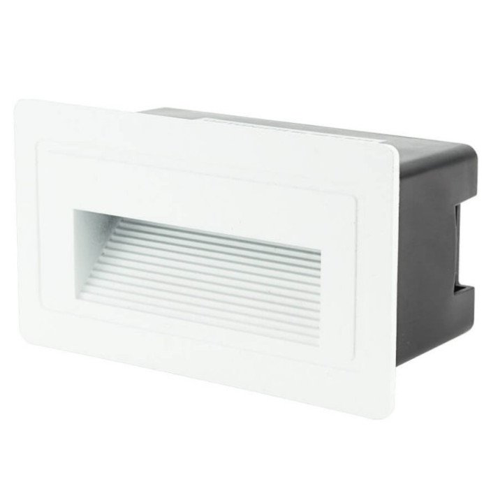 LED laiptų šviestuvas, stačiakampis, baltas, 3W, šilta balta šviesa LED laiptų šviestuvas, stačiakampis, baltas, 3W, šilta balta šviesa