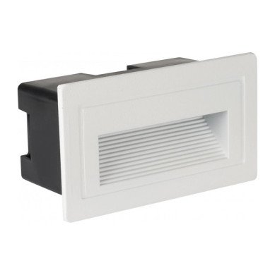 LED laiptų šviestuvas, stačiakampis, baltas, 3W, neutrali balta šviesa