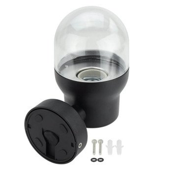 LED sieninis šviestuvas, juodas, cilindrinis, 1 lizdas, Max 40W