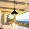 LED kabanti lempa, E27, juoda