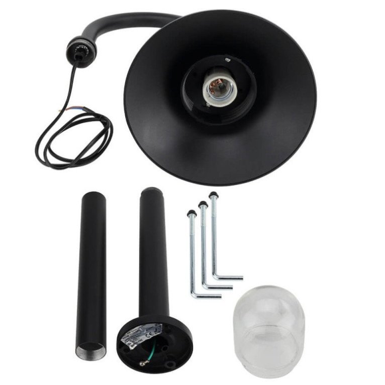LED stovinti kabanti lempa, E27, juoda LED stovinti kabanti lempa, E27, juoda
