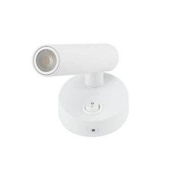 LED sieninis šviestuvas, 2W, ON/OFF jungiklis, baltas, neutrali balta šviesa