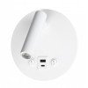 LED sieninis šviestuvas, 8W, ON/OFF jungiklis, USB, baltas, neutrali balta šviesa
