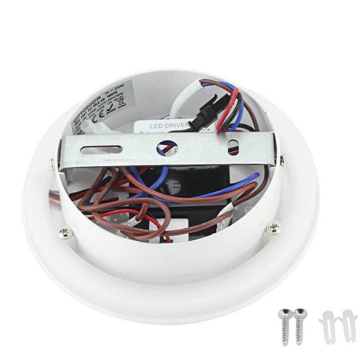 LED sieninis šviestuvas, 8W, ON/OFF jungiklis, USB, baltas, neutrali balta šviesa