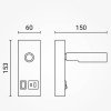 LED sieninis šviestuvas, 2W, ON/OFF jungiklis, USB, juodas, šilta balta šviesa