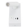 LED sieninis šviestuvas, 2W, ON/OFF jungiklis, USB, baltas, šilta balta šviesa