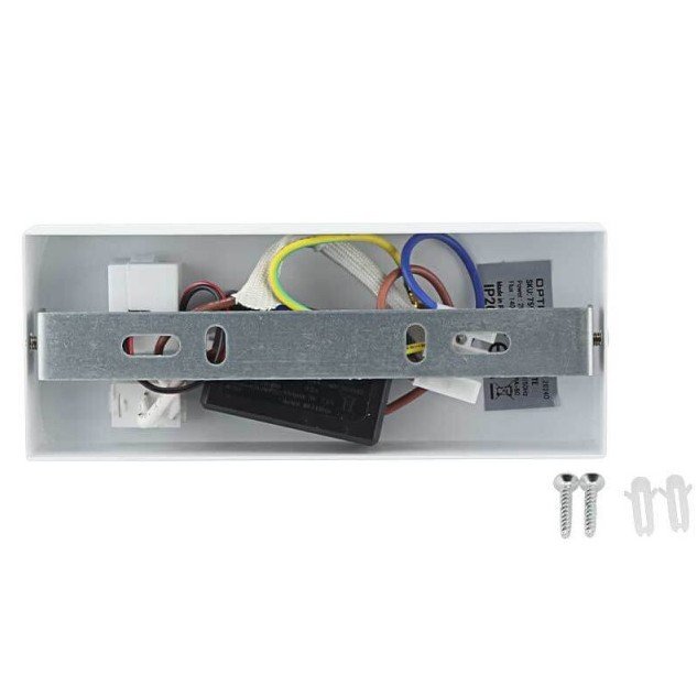 LED sieninis šviestuvas, 2W, ON/OFF jungiklis, USB, baltas, neutrali balta šviesa