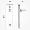 LED sieninis šviestuvas, 11W, ON/OFF jungiklis, USB, juodas, šilta balta šviesa