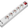 Ilgintuvas, 1.5m, 5 lizdai, su jungtuku, 2xUSB