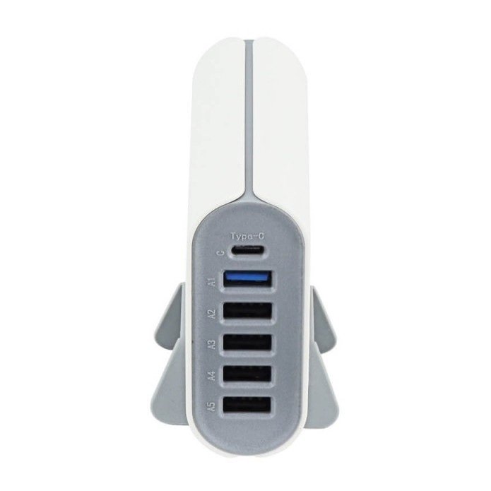 Įkrovimo daliklis, USB 5xTYPE-A, 1xTYPE-C