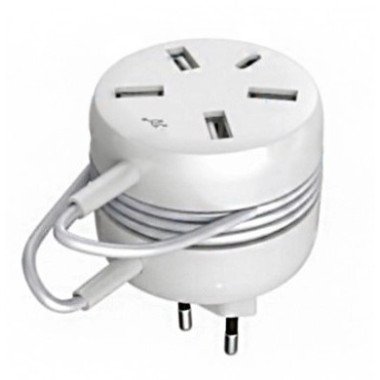 Įkrovimo stotelė-daliklis, USB 4xTYPE-A, 1xTYPE-C