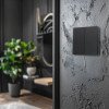 LED 2-ų grupių nuotolinis valdiklis su maitinimo valdikliu, juodas