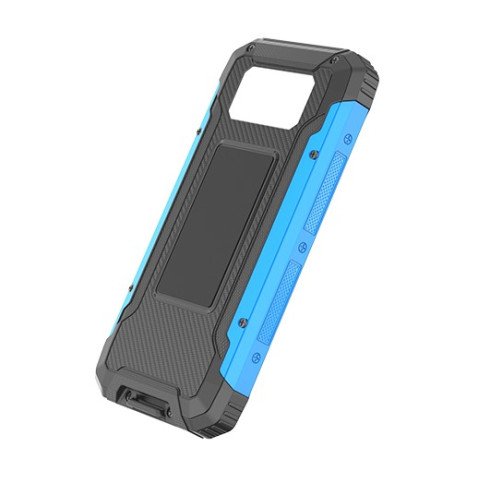 Power bank, 10Ah, 3.7V, saulės panelė 1.2W, LED 2W, juodas ir mėlynas Power bank, 10Ah, 3.7V, saulės panelė 1.2W, LED 2W, juodas ir mėlynas