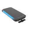 Power bank, 10Ah, 3.7V, saulės panelė 1.2W, LED 2W, juodas ir mėlynas Power bank, 10Ah, 3.7V, saulės panelė 1.2W, LED 2W, juodas ir mėlynas