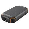 Power bank, 20Ah, 3.7V, saulės panelė 1.2W, LED 4W, juodas ir oranžinis