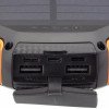 Power bank, 20Ah, 3.7V, saulės panelė 1.2W, LED 4W, juodas ir oranžinis