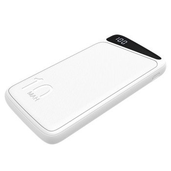 Power bank, 10Ah, 3.7V, Micro/Type-C jungtys, Max išėjimo galia 22.5W, baltas